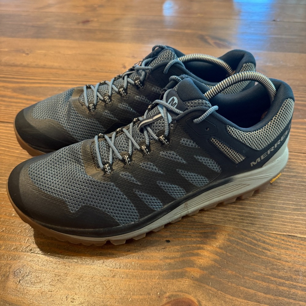 MERRELL Men's Nova 3 Hiking Trail Lace-Up Shoes Gray Size 13 Outdoor